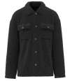 SP508 Spasso Unisex Sherpa Drop Shoulder Overshirt Black colour image